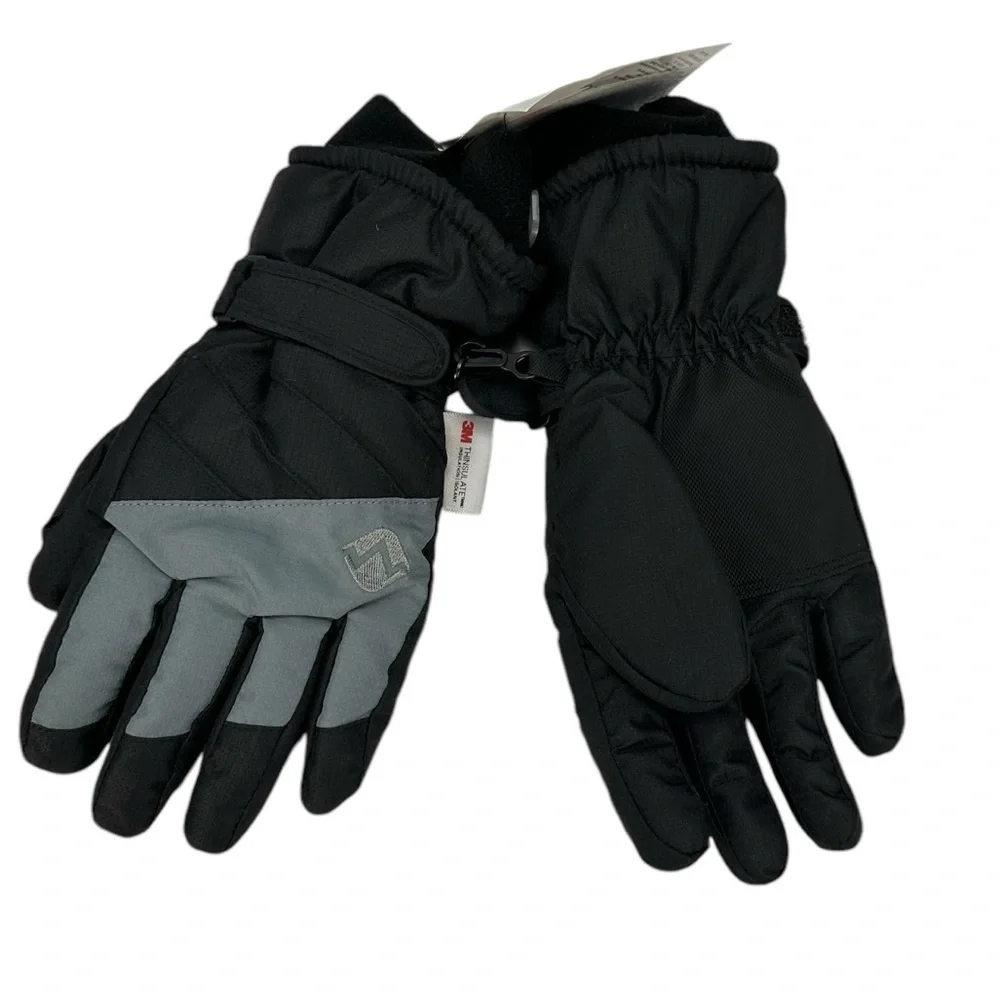 Addie & Tate Ski Gloves with 3M Thinsulate - Black - One Size